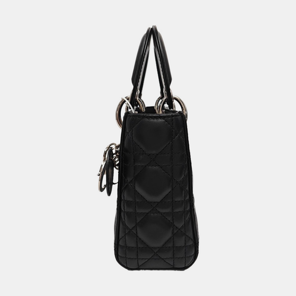 Lady Dior Mini Cannage Lambskin Black