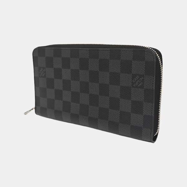 ZIPPY Damier Graphite Coated Canvas Gray Wallet