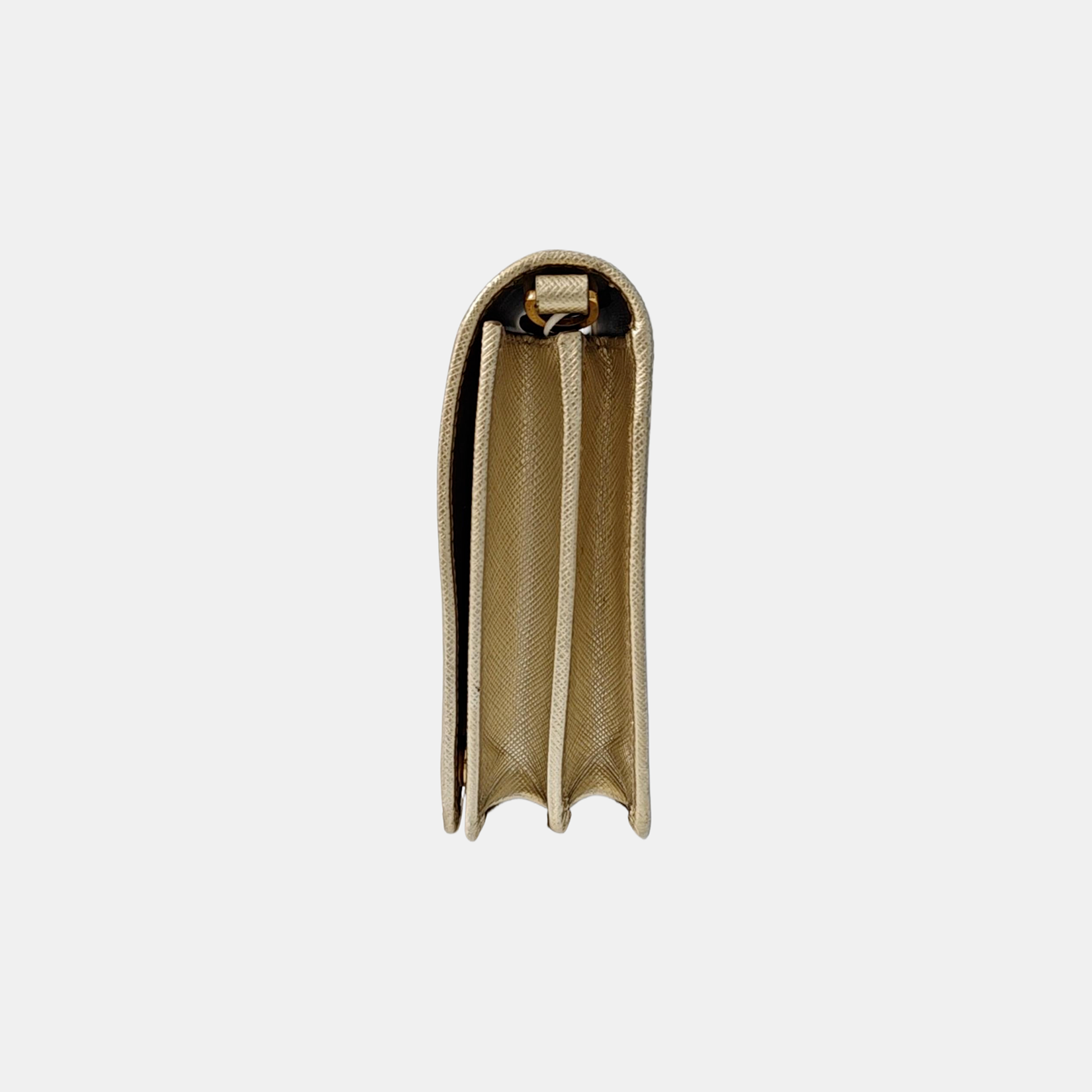 Saffiano Calfskin Shoulder Bag Gold