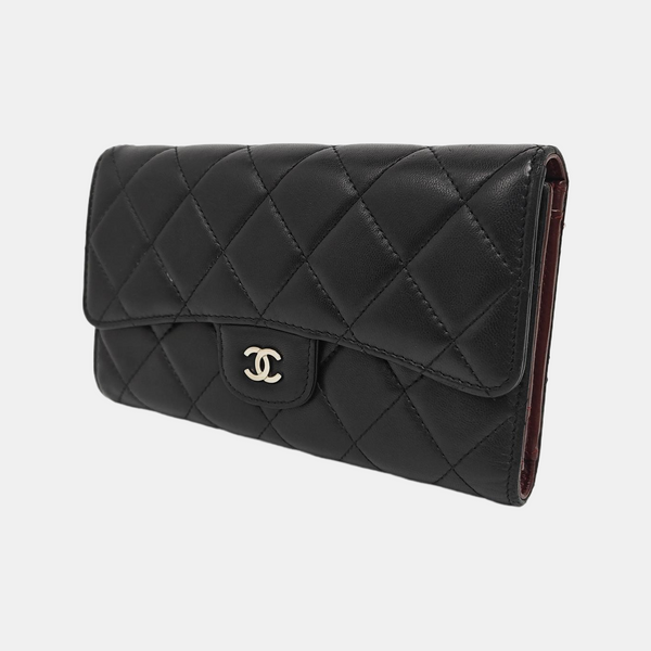 CLASSIC FLAP Mini Quilted Lambskin Black Wallet