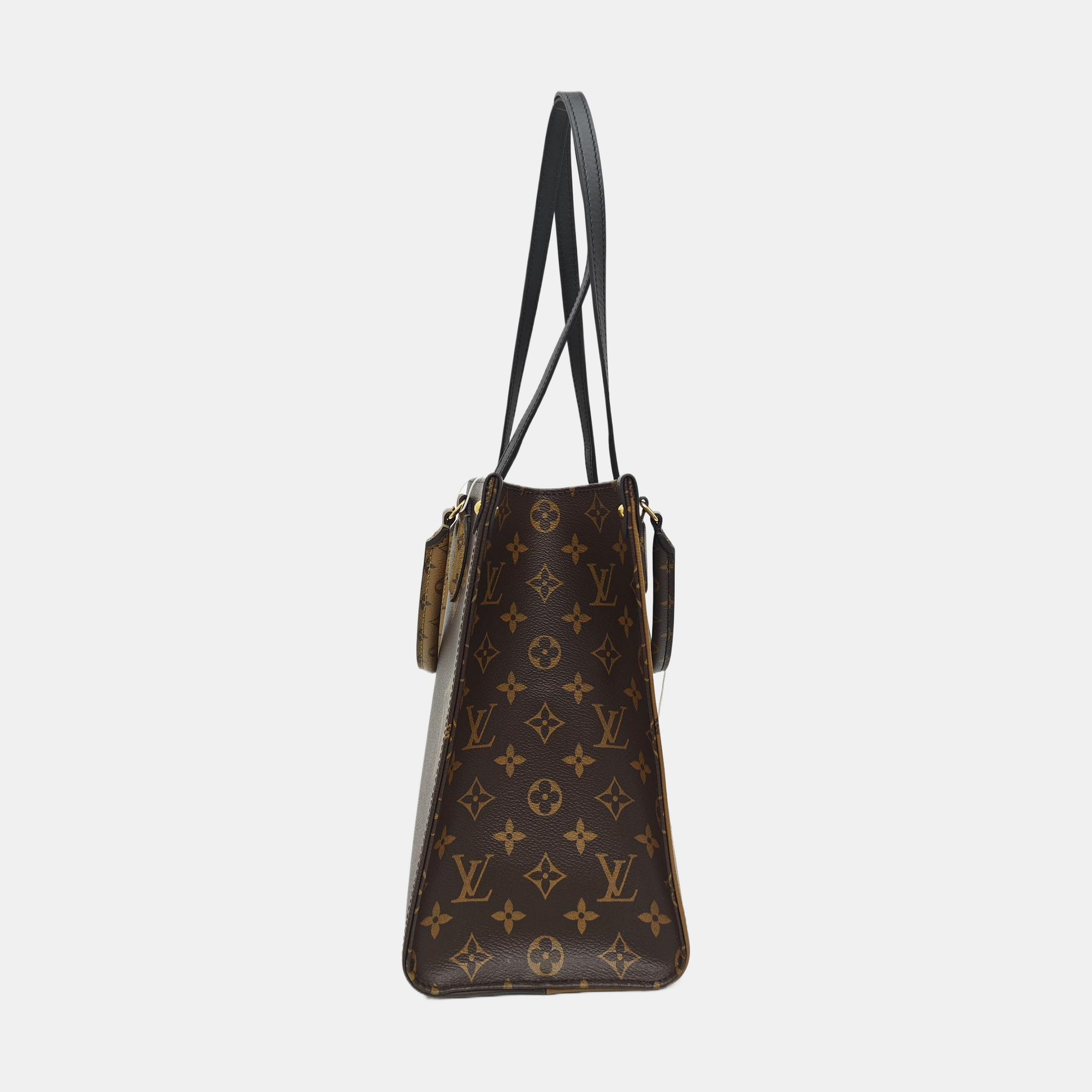 ONTHEGO MM Monogram Coated Canvas Brown