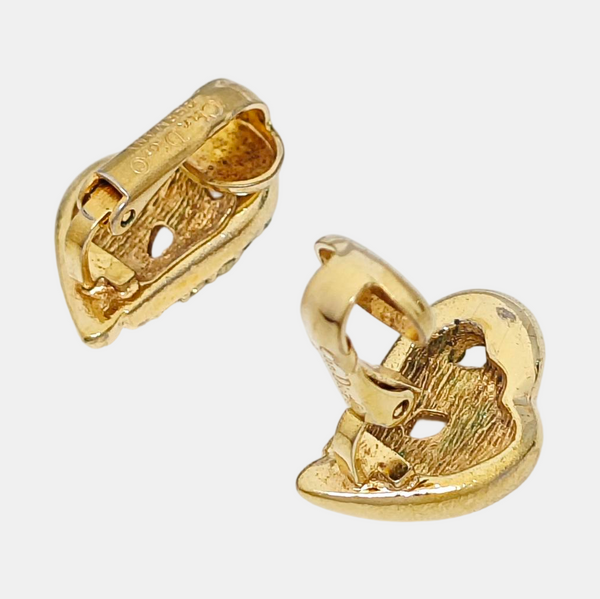 Metal Gold Clip On Earrings