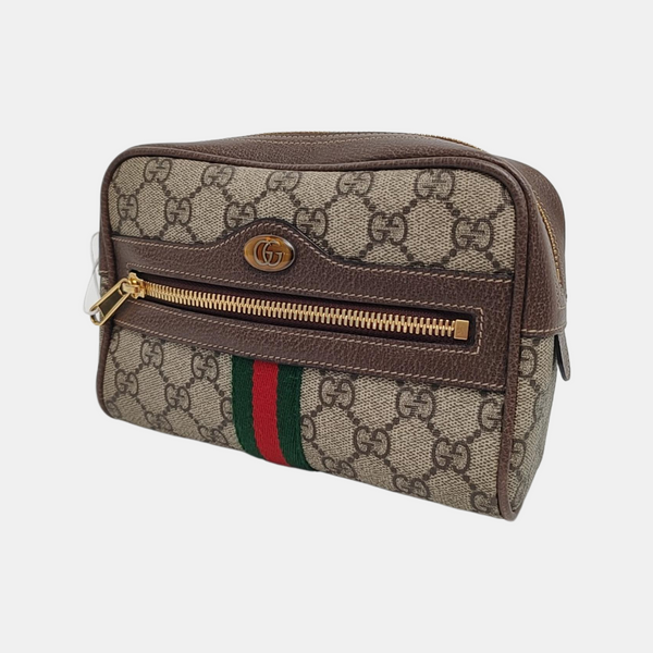 Ophidia Small Monogram Coated Canvas Beige