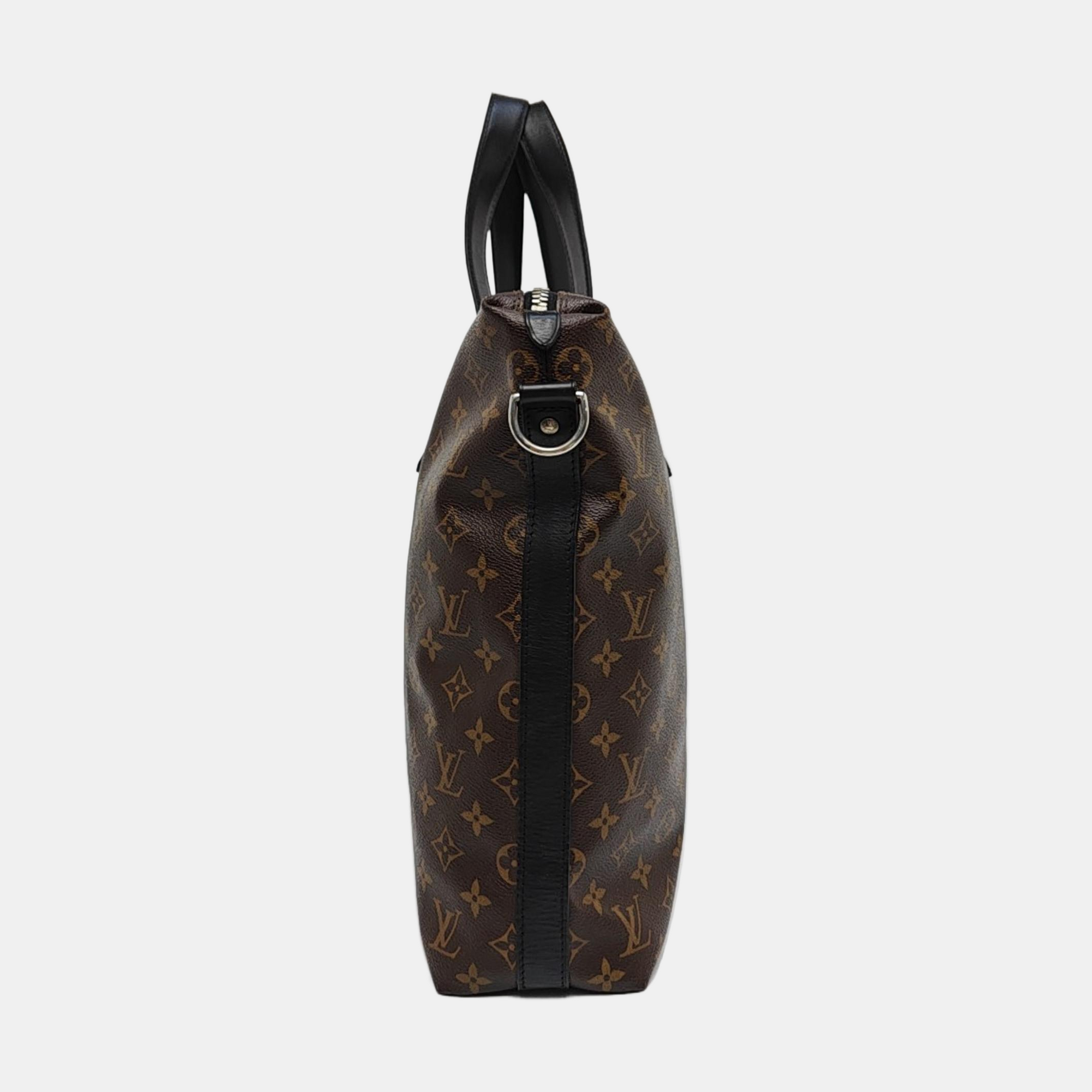 KITAN Monogram Coated Canvas Brown