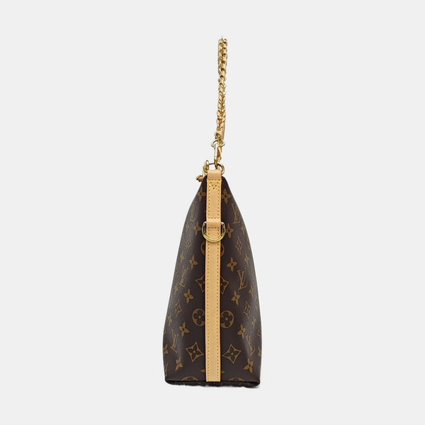 Monogram Coated Canvas Shoulder Bag Brown