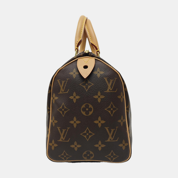 SPEEDY 25 Monogram Coated Canvas Brown