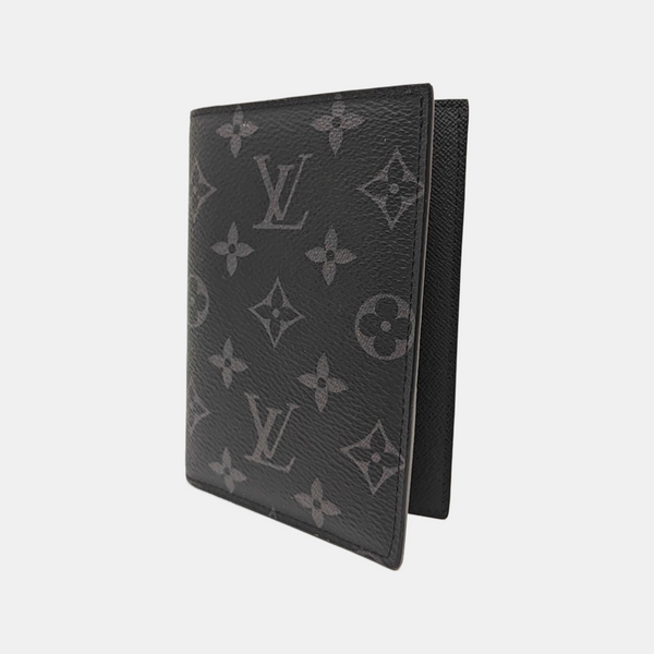 Monogram Coated Canvas Card Holder Gray