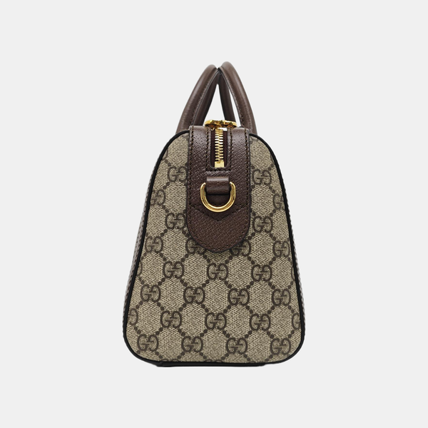 Ophidia Medium Monogram Coated Canvas Beige