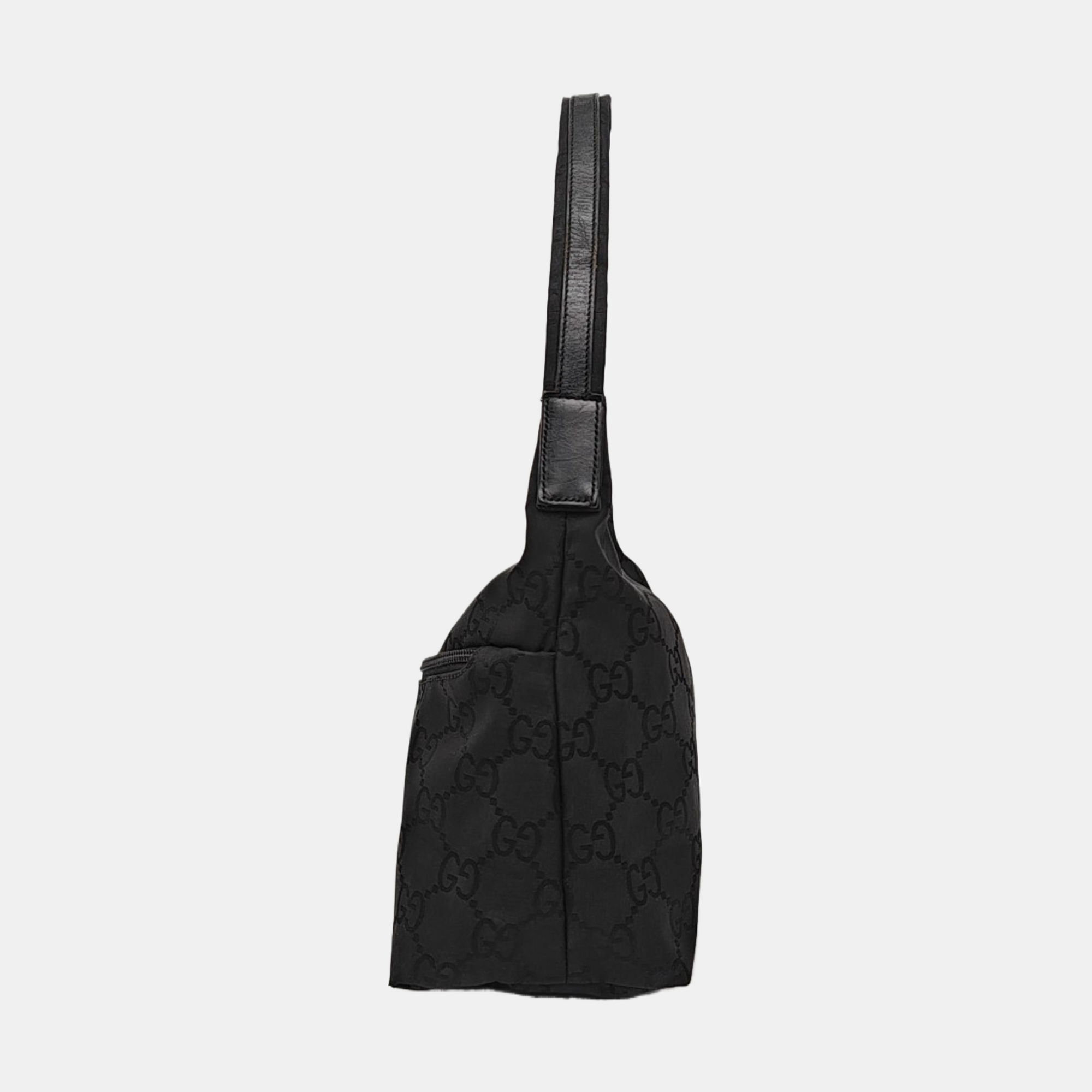 Monogram Canvas Shoulder Bag Black
