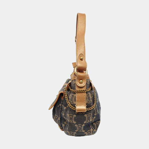 Canvas Top Handle Bag Blue