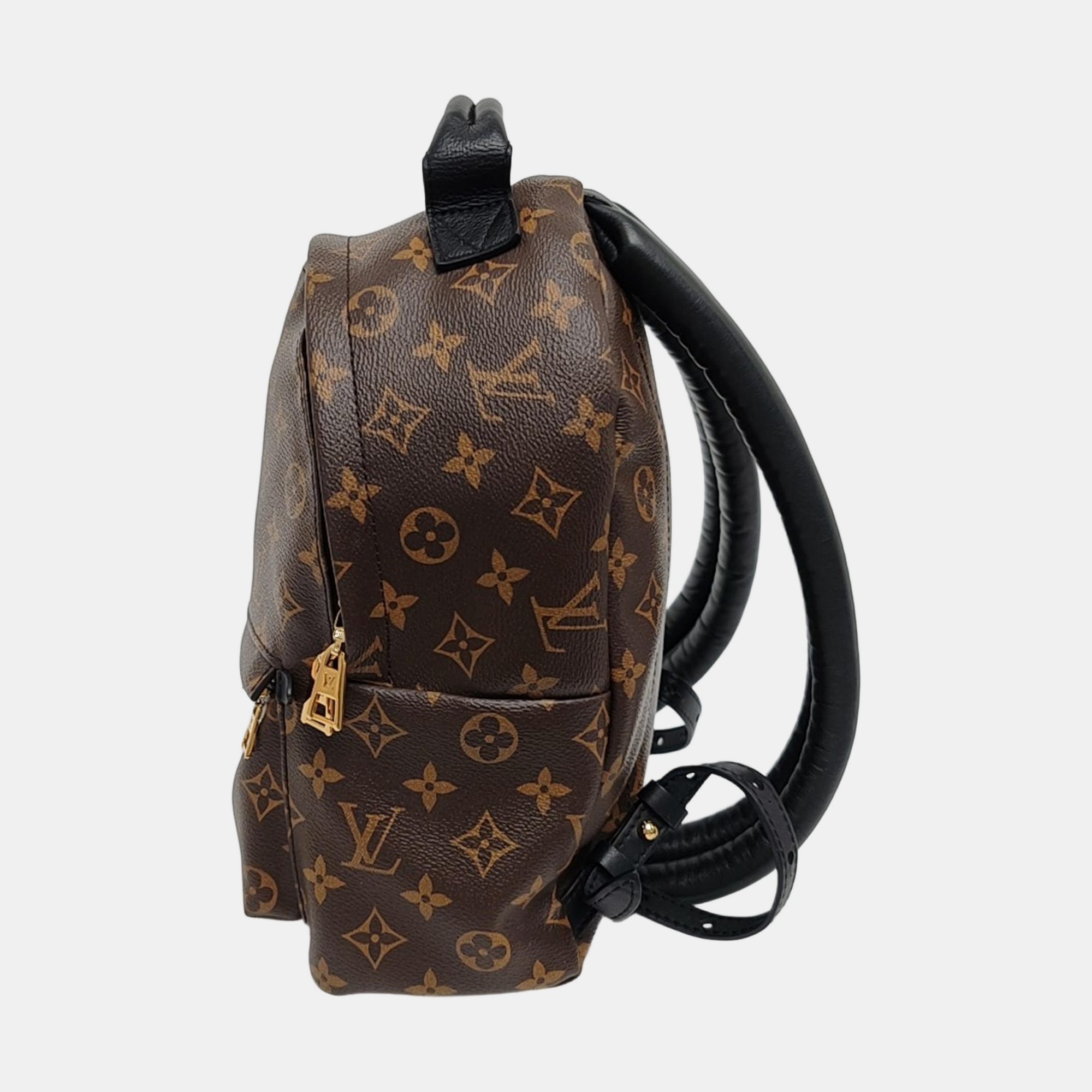 Authenticated pre-owned  PALM SPRINGS PM Monogram Coated Canvas Brown - Backpack at Looply
