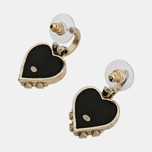 Metal Black Stud Earrings