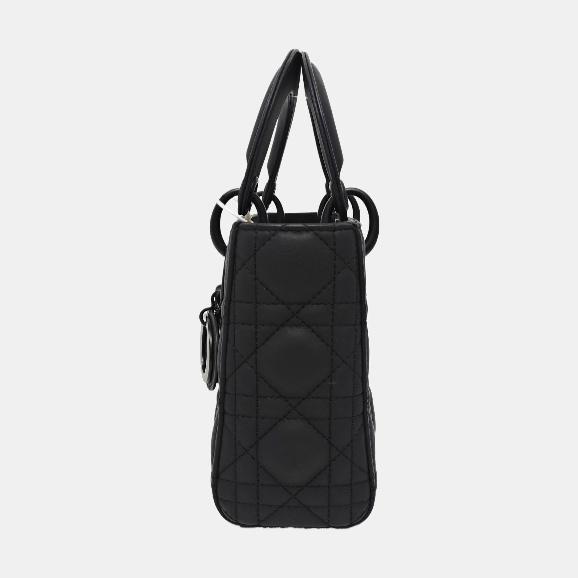 Lady Dior Mini Cannage Calfskin Black