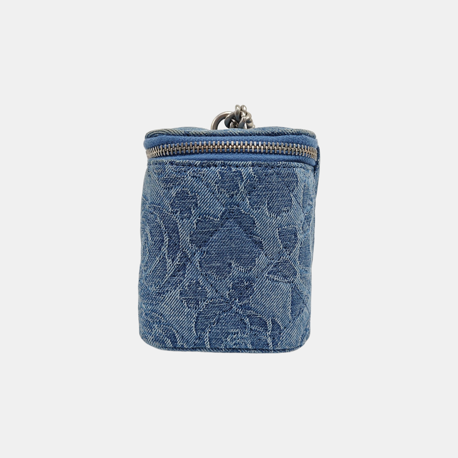 VANITY CASE Small Quilted Denim Blue