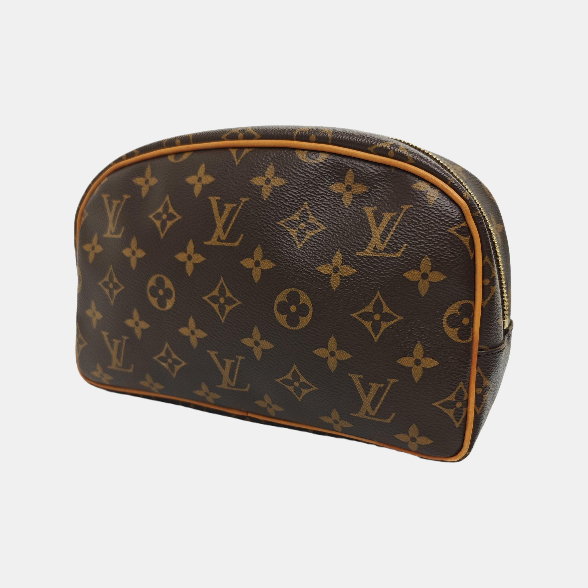 Monogram Coated Canvas Clutch 25 Brown