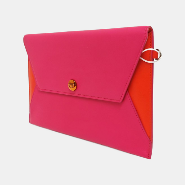 Calfskin Clutch Red