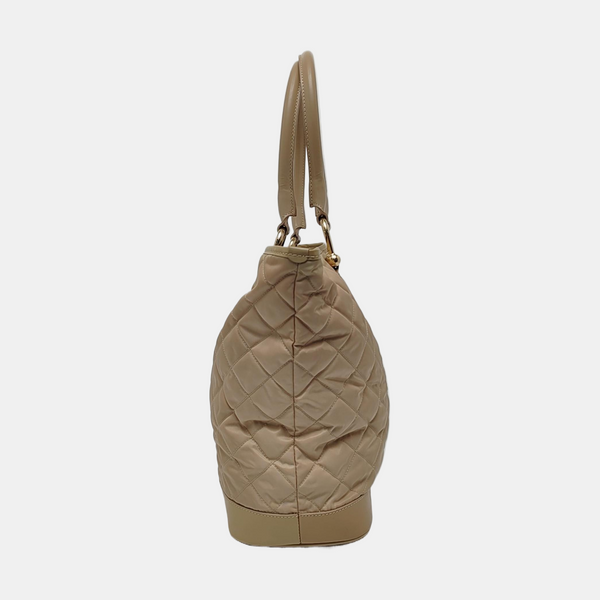 Quilted Nylon Beige