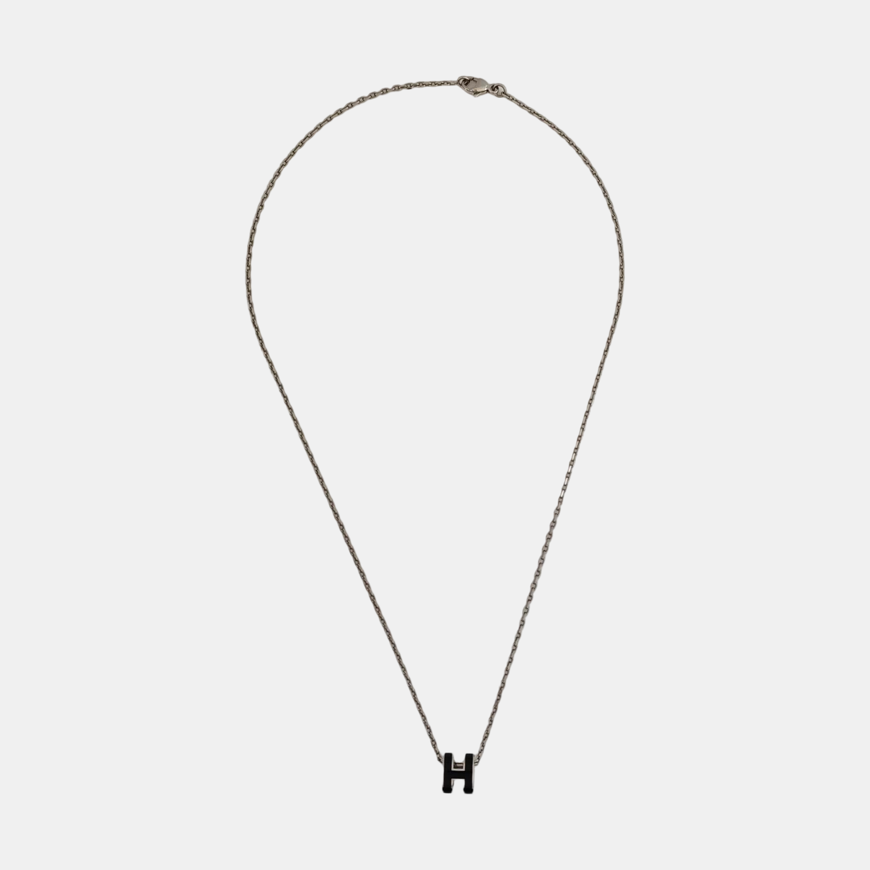 Pop H Metal Silver Necklace