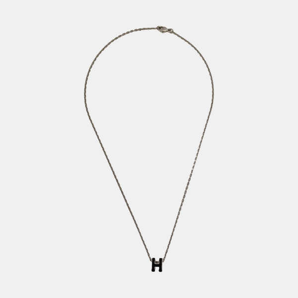 Pop H Metal Silver Necklace