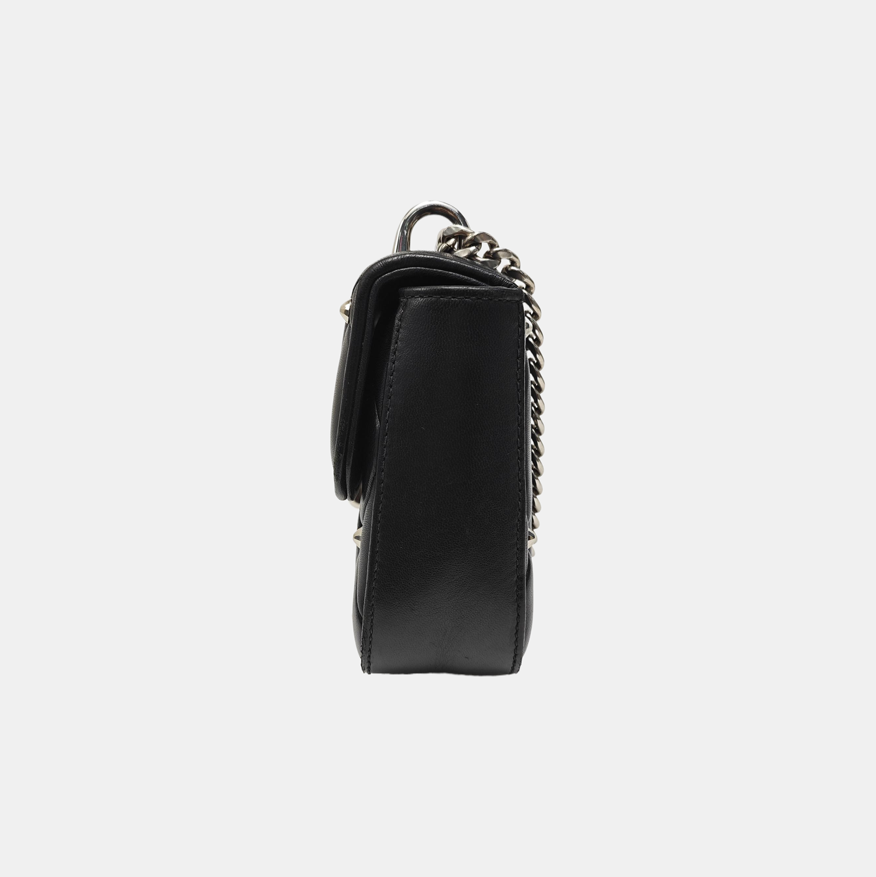 Quilted Lambskin Shoulder Bag Black