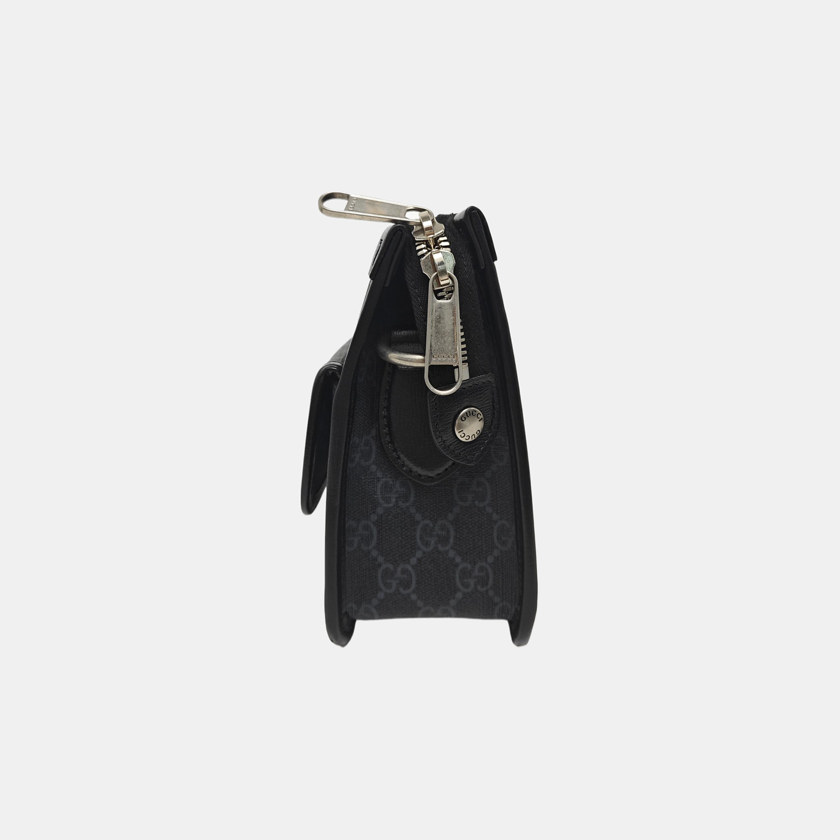 Monogram Coated Canvas Crossbody Bag Black
