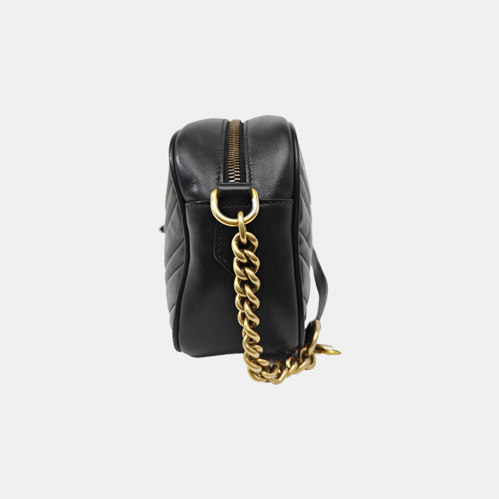 GG Marmont Small Quilted Calfskin Black