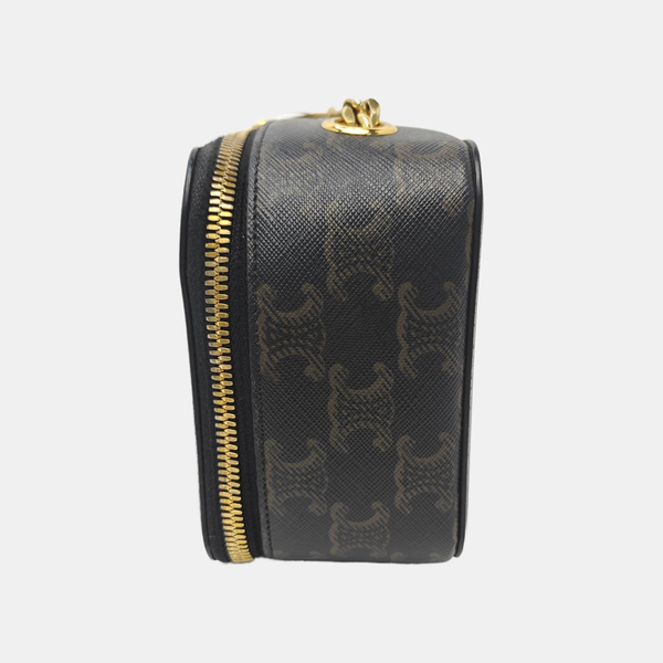 TRIOMPHE Mini Quilted Coated Canvas Black