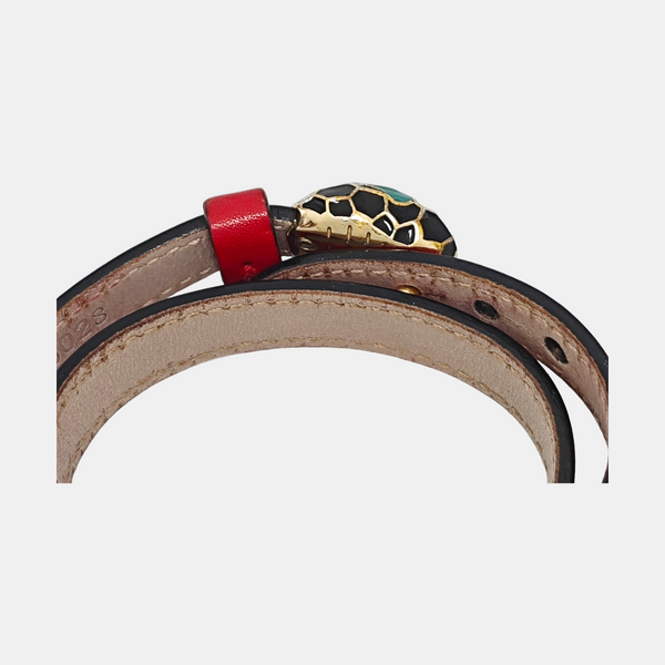 SERPENTI Brass Red Bracelet
