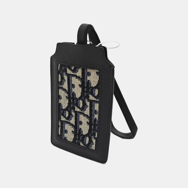 Oblique Canvas Card Holder Black