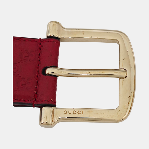 Leather Belt Red