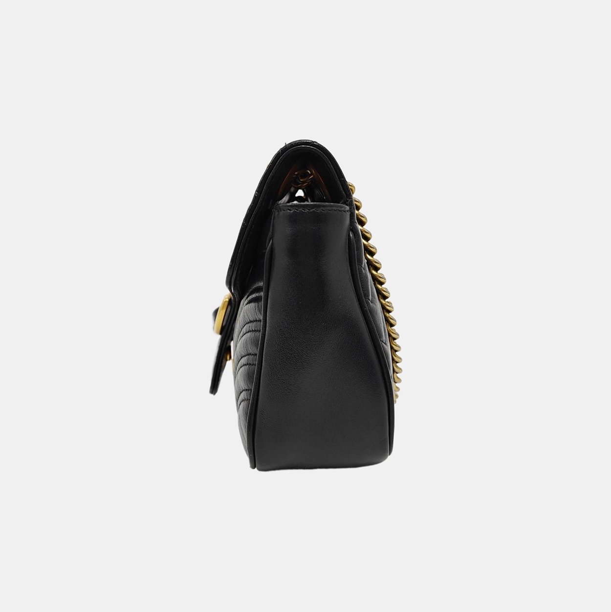 GG Marmont Medium Quilted Calfskin Black