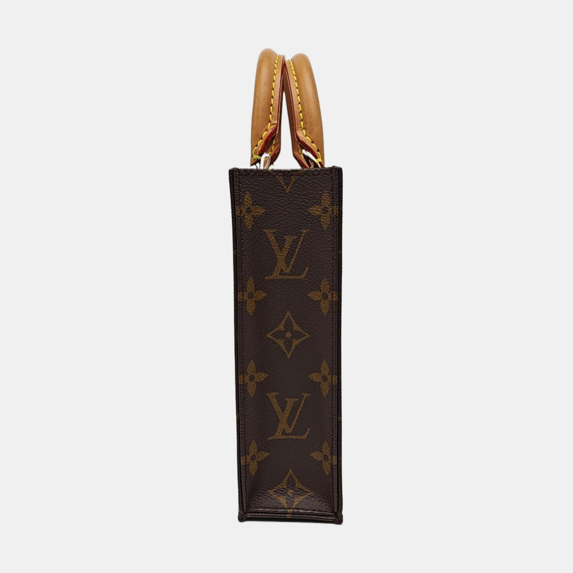 SAC PLAT Mini Monogram Coated Canvas Brown