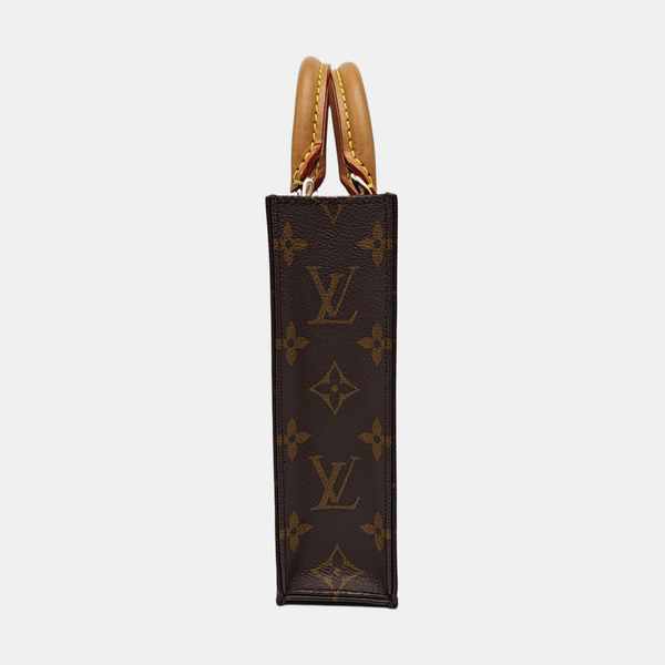 SAC PLAT Mini Monogram Coated Canvas Brown