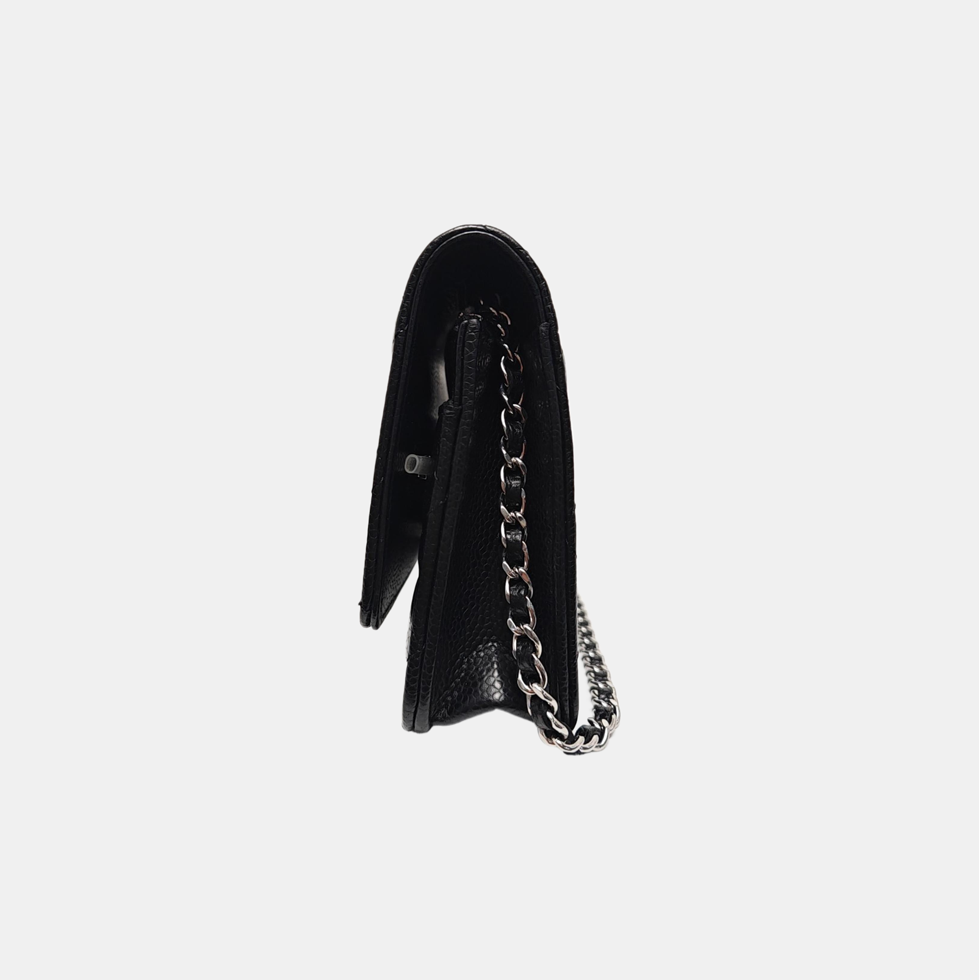 WOC Quilted Grained Calfskin Black