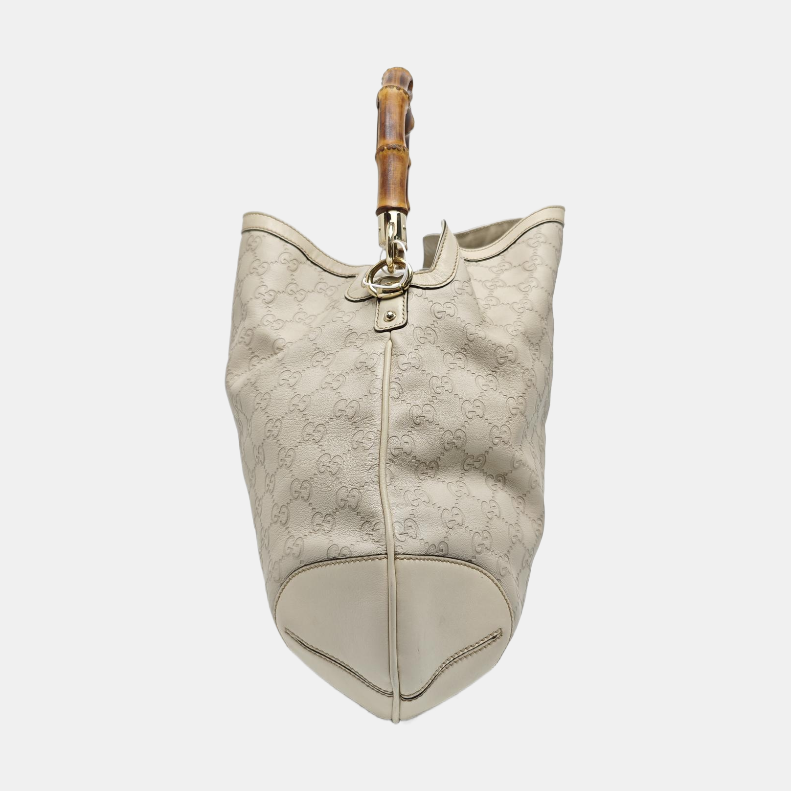 Bamboo 1947 Large Monogram Calfskin Beige