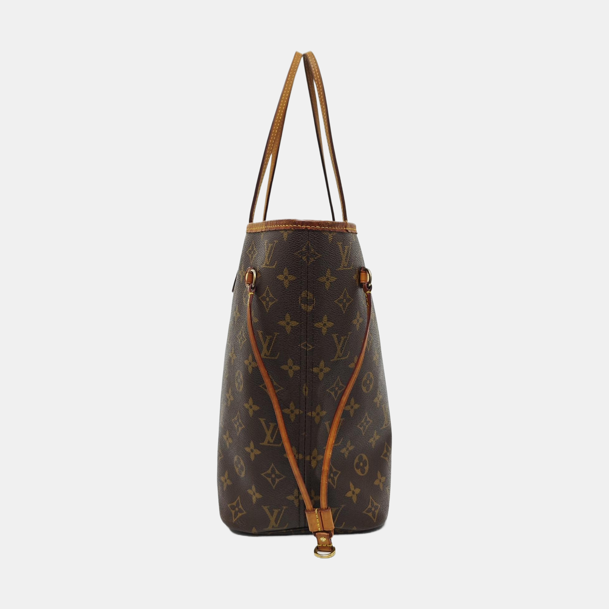 NEVERFULL MM Monogram Coated Canvas Brown