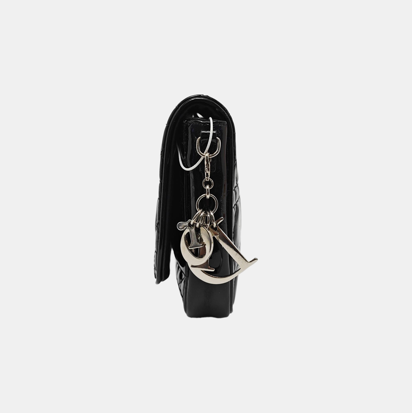 Lady Dior Small Cannage Patent Leather Black
