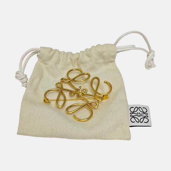Anagram Metal Gold Brooch