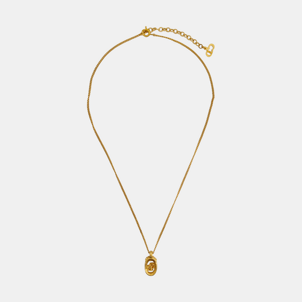 Twist Round Metal Gold Necklace