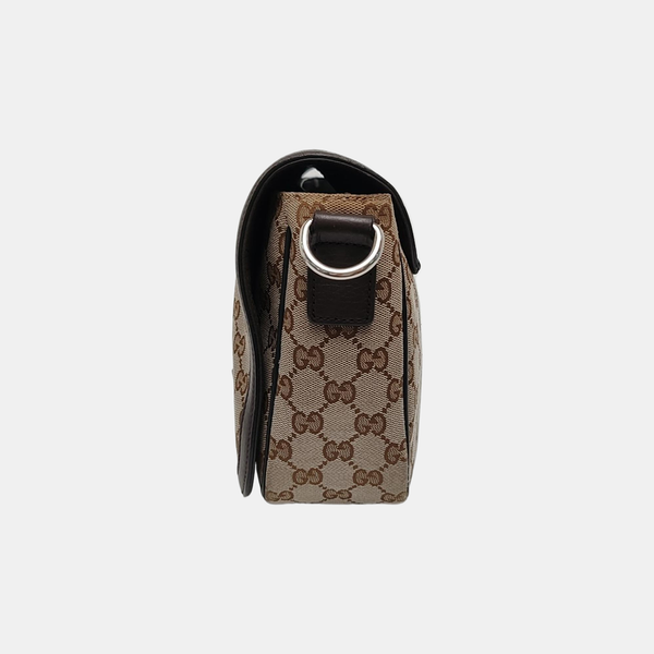 Monogram Canvas Shoulder Bag Brown