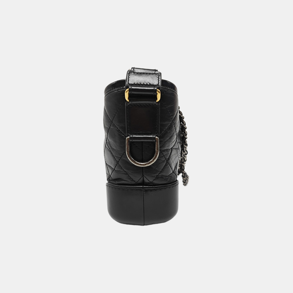 GABRIELLE Small Quilted Calfskin Black