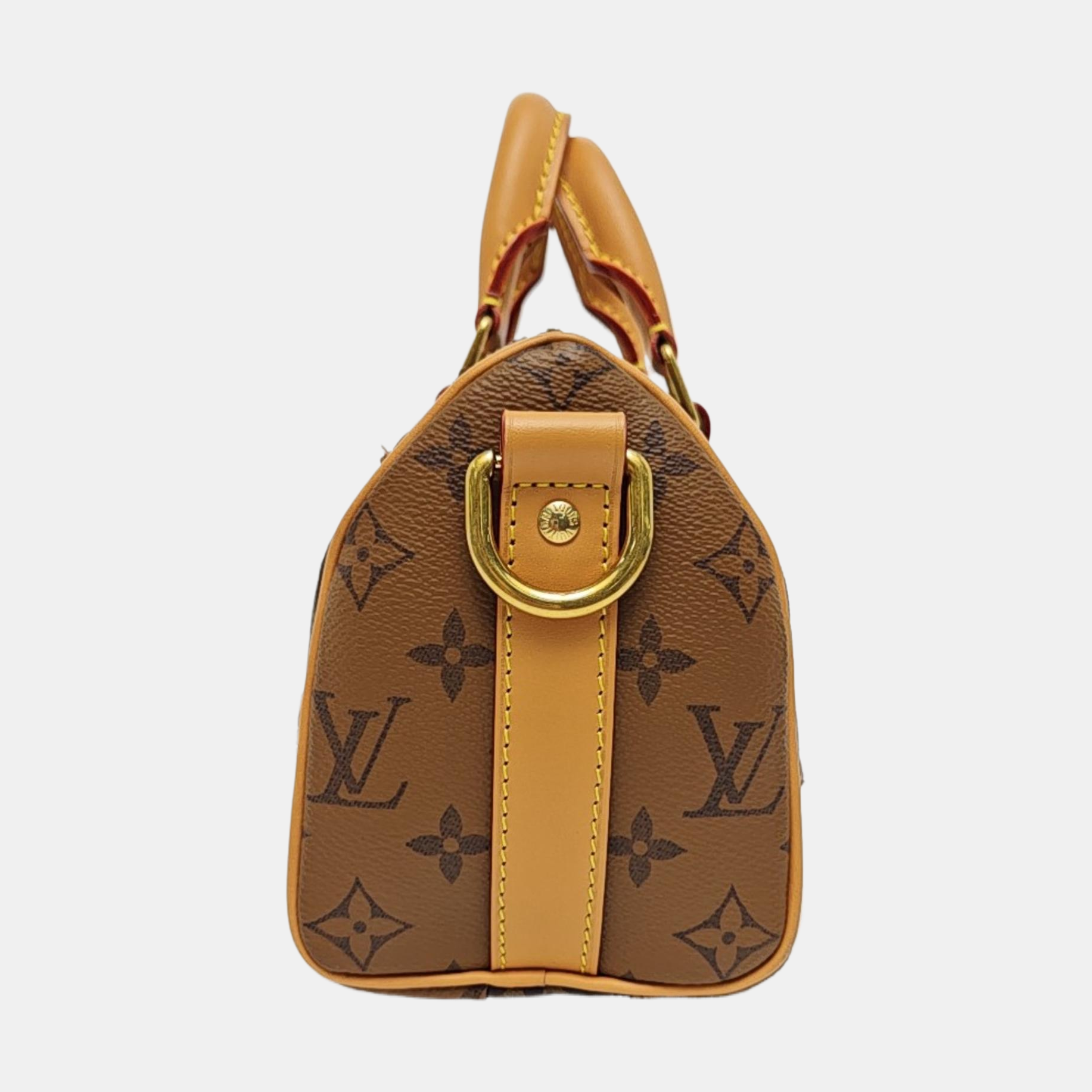 KEEPALL 25 Damier Ebene Coated Canvas Brown