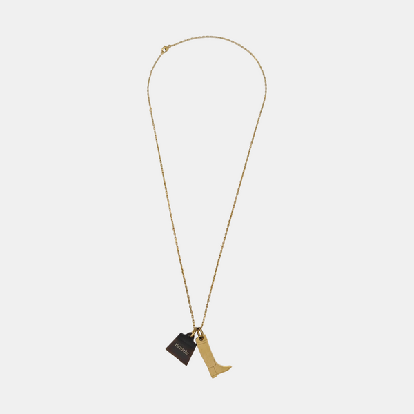 Amulette Maroquinier Metal Gold Necklace