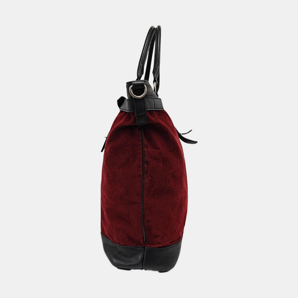 Fabric Shoulder Bag Red