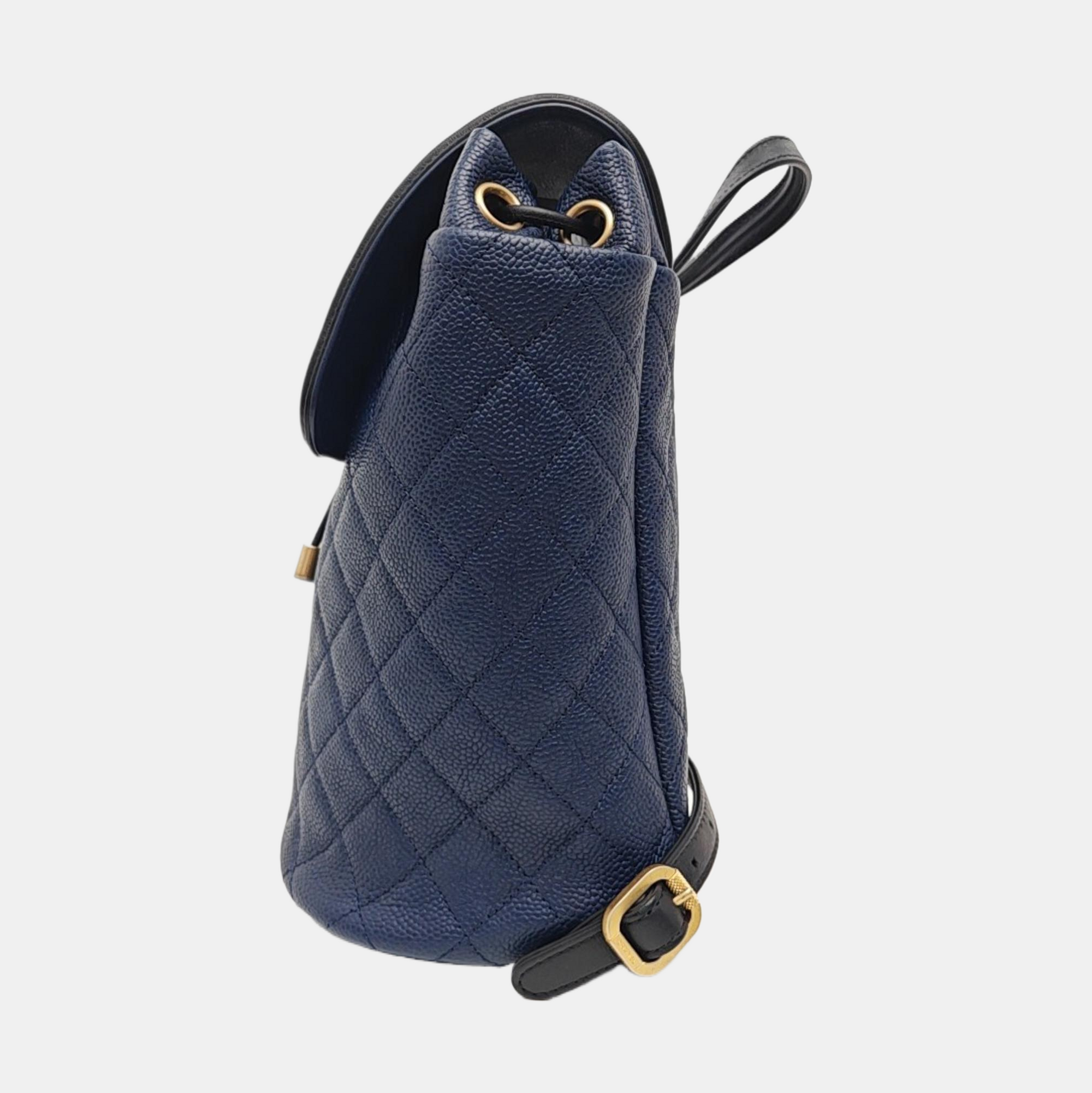 FILIGREE Medium Quilted Grained Calfskin Blue