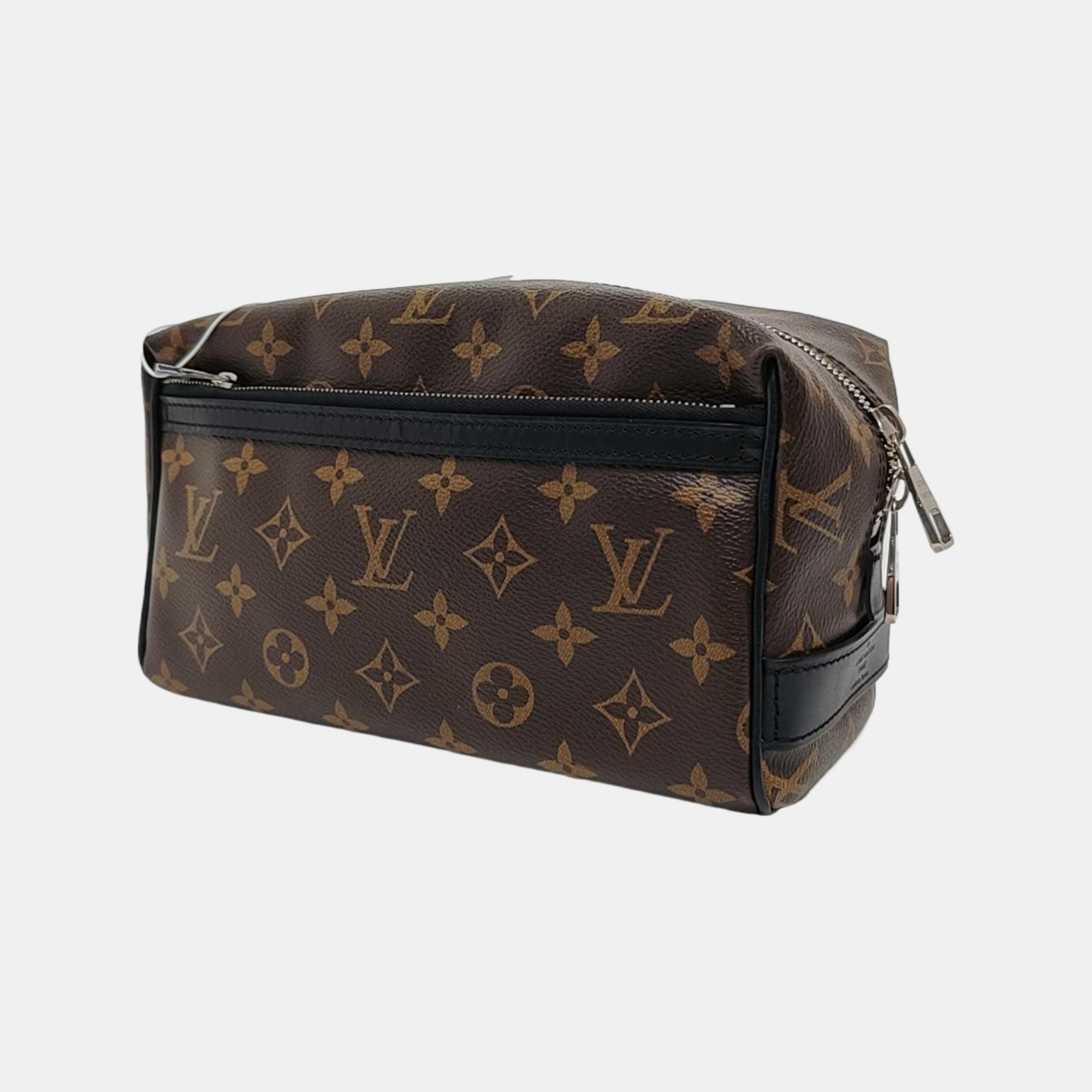 Monogram Coated Canvas Clutch Brown