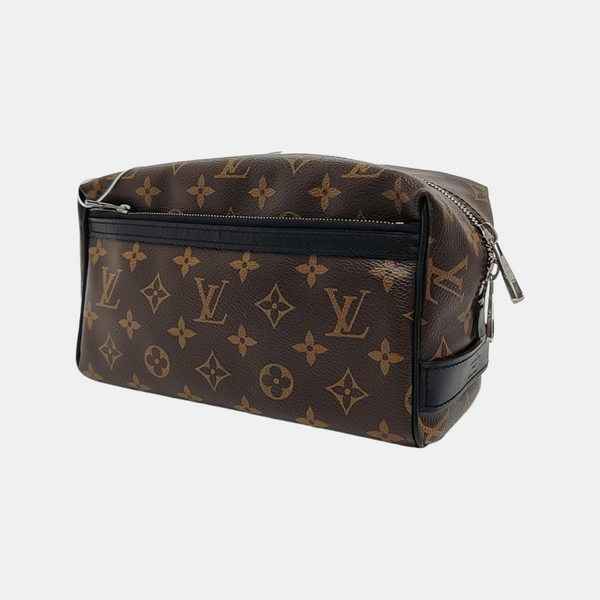 Monogram Coated Canvas Clutch Brown