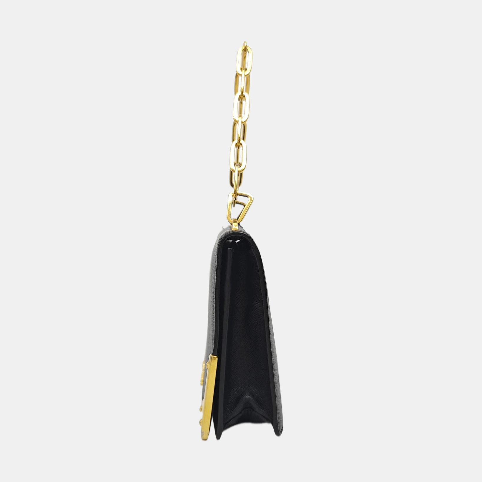 Saffiano Calfskin Shoulder Bag Black