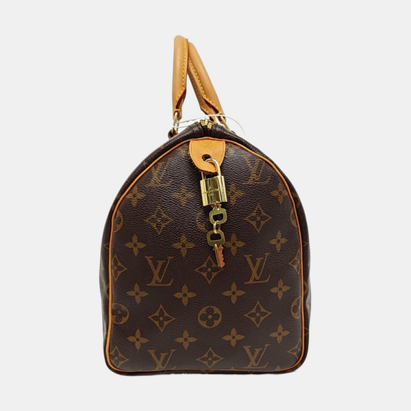 SPEEDY 30 Monogram Coated Canvas Brown
