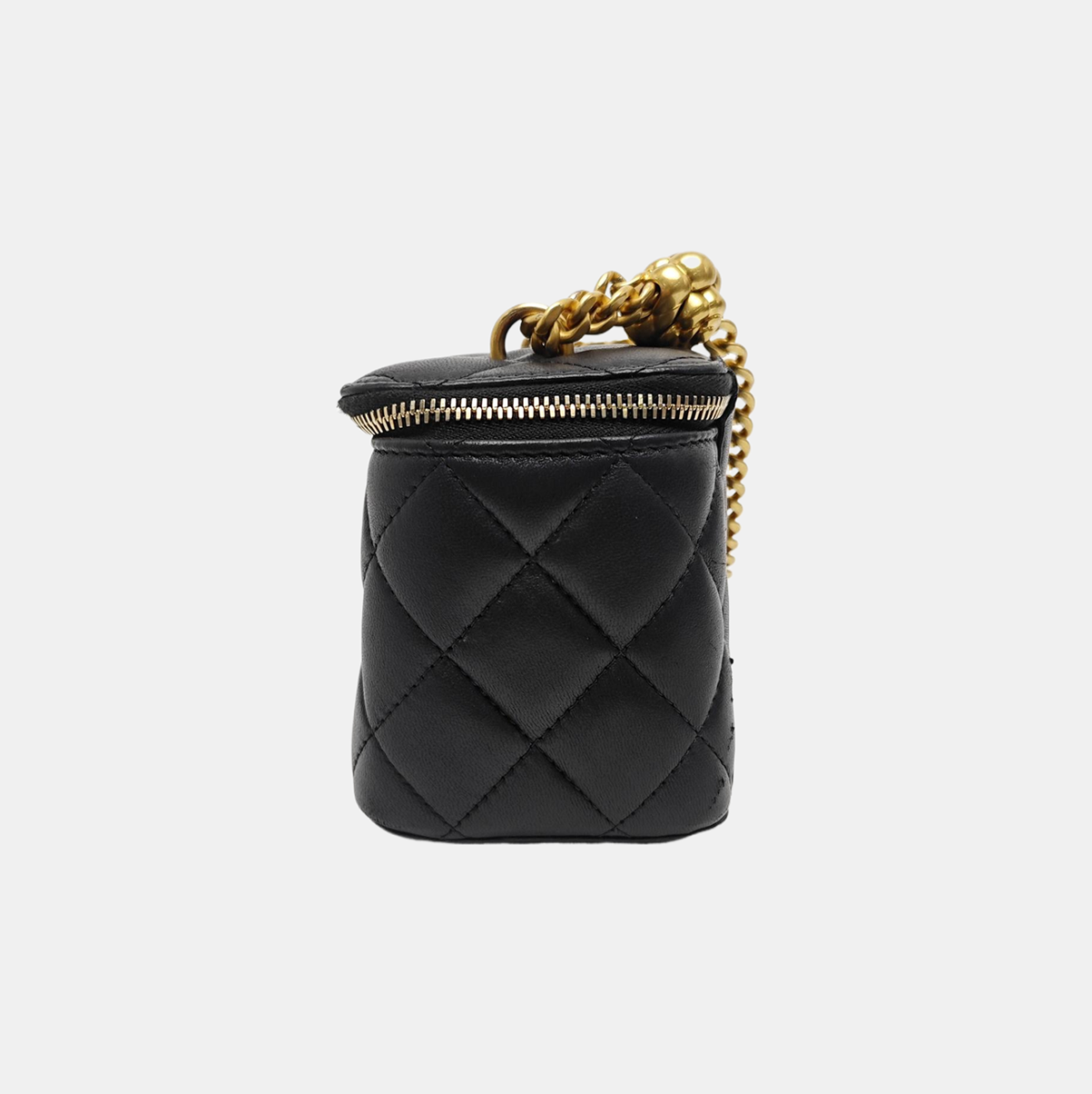 VANITY CASE Small Quilted Lambskin Black
